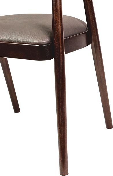 Комплект деревянных стульев с подлокотниками Боэн темный орех/коричневая экокожа, 2 шт. - Вид 13