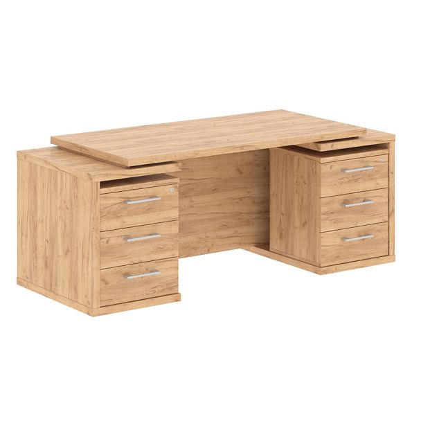 Стол 2-х тумбовый TDT 197.A Дуб Бофорд Z 1900х750х750 TORR-Z - Вид 1