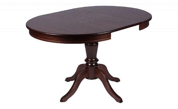 Обеденная группа стол Элат D90(130)х90х76 Темный орех и 4 стула Камир Темный орех/Бежевый жаккард - Вид 4