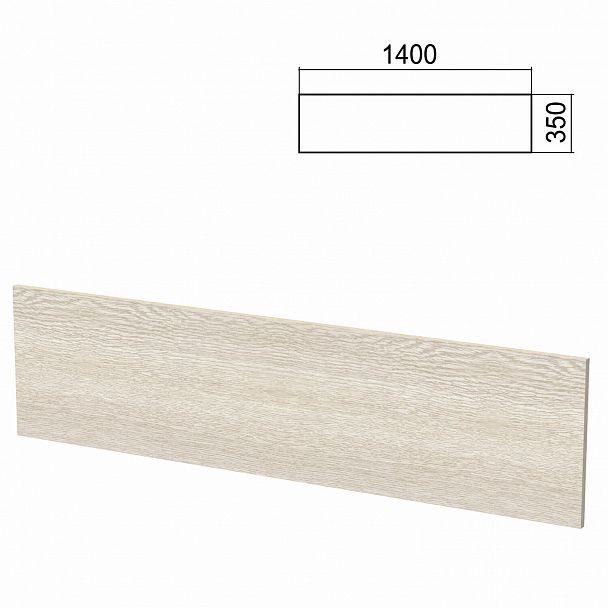 Экран к столам на металлокаркасе "Арго", шириной 1400 мм, ясень шимо - Вид 2