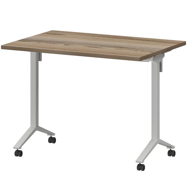 Стол мобильный складной МБ25-100.70 Дуб сафари/Белый 1000x700x750 Моби - Вид 1