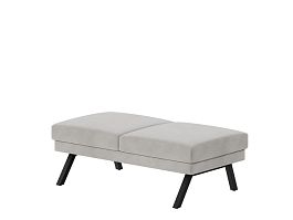 Aldo Банкетка двухместная ALD-04 Storm 022/Металл Черный 1430*680*470 - Фото предпросмотра