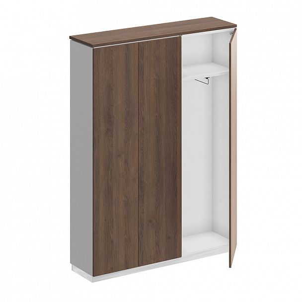 Шкаф комбинированный (закрытый - одежда узкий) "City" СИ 309  дуб гладстоун/белый премиум/дуб гладстоун - Вид 1
