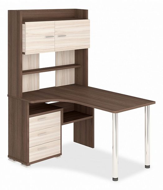 Стол компьютерный Домино СР-133 Карамель/Шамони левый - Вид 1