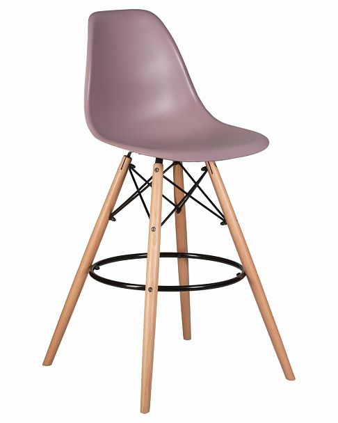 Стул барный DOBRIN DSW BAR (ножки светлый бук, цвет сиреневый (P-04)) - Вид 1