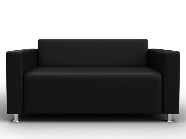 Диван прямой Лига-093 ВН Экокожа черный - Вид 2