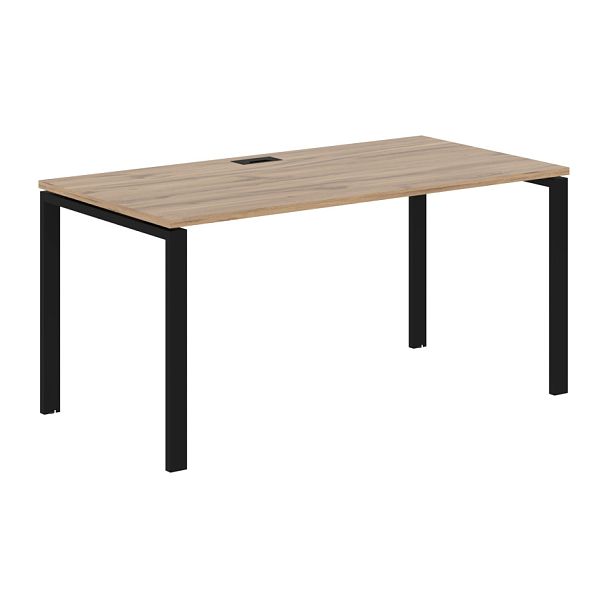 Стол прямой EUST 1580 Дуб Денвер светлый/Черный 1560х800х750 EDIS - Вид 1