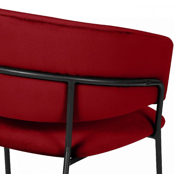 Комплект кухонных стульев Даксон бордовый велюр/черный, 4 шт. - Вид 9