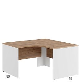 Стол эргономичный левый Tess 140x140x75 дуб крафт золотой - Фото предпросмотра