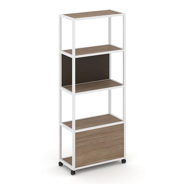 Shelf Mobile Стеллаж 5 уровней 1 секция VR.LT-STK-503.10 Дуб Аризона/Металл Белый/W-25 1000*400*2000 - Вид 2