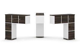 Concept Надставка низкая CN.DNN-005 Дуб Мали/Белый Бриллиант/Металл Белый 1099*365*1130 - Фото предпросмотра