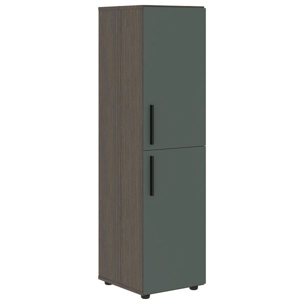 Шкаф средний узкий VMCS 40.4 Нефрит/Дуб Сильвер 400х430х1517 VELION - Вид 1