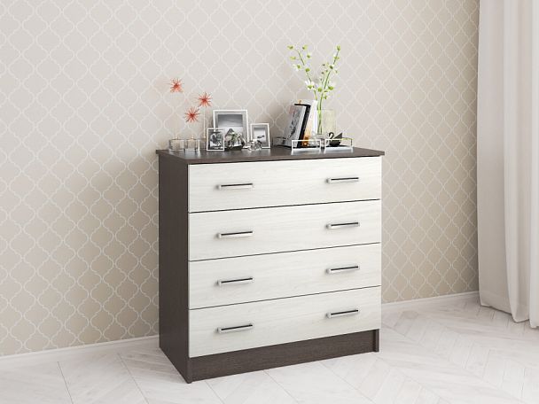 Комод Катрин 3 (810х820х435) венге/ясень анкор светлый - Вид 1