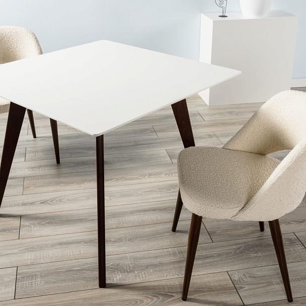 Стол Лунд 960*960 Белый Темный орех - Вид 10