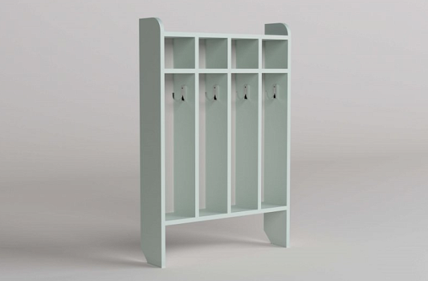 Шкаф для полотенец напольный 4-местный, цветной - Вид 1