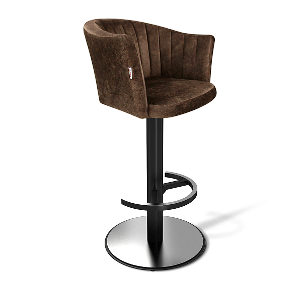 Стул барный Sheffilton SHT-ST42-1/S137 кофейный трюфель/черный муар - Вид 2