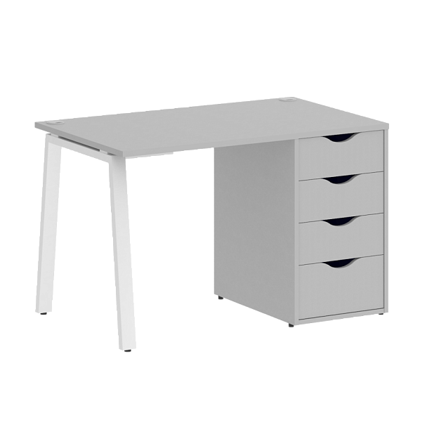 Home Office Стол письменный VR.SP-3-118.4.A Серый/Белый металл 1180*720*750 - Вид 1