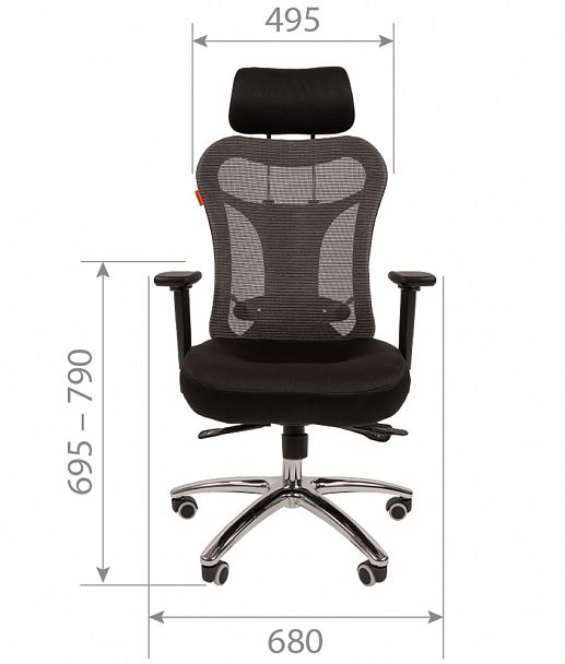 Кресло CHAIRMAN 769, ткань TW/сетчатый акрил, черный - Вид 4