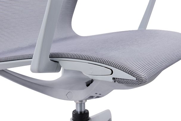Кресло офисное Глория / серая  сетка / серый пластик - Вид 10