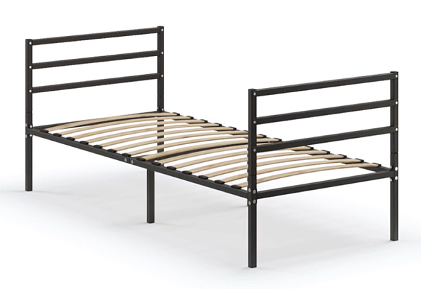 Кровать-тахта металлическая Металика Г3+Г3, 800х2000, цвет черный - Вид 1