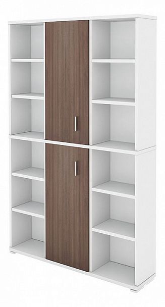 Стеллаж комбинированный Домино ПУ-40-2 Белый/Шамони - Вид 1