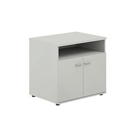 Тумба сервисная 802х600х750 с нишей, 2 фасадами / корпус: серый бархат; фасады: серый бархат Сигма / Sigma - Фото предпросмотра