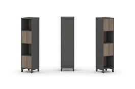 Стайл Проджект Набор стеллажа 2-х сторон., 4 яр. SN.NSD-411 Антрацит/Вяз Благородный/Металл Антрацит - Фото предпросмотра