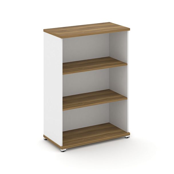 Concept Стеллаж 1 широкая секция, 3 ниши CN.STS-310 Сандал Янтарный/Белый Бриллиант/Металл Белый 836*420*1186 - Вид 1