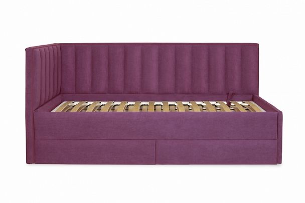 Кровать "Порше" с ящиками, темно-розовая - Вид 2