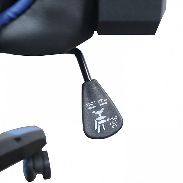 Кресло компьютерное BRABIX "GT Carbon GM-120", две подушки, экокожа, черное/синее, 531930 - Вид 17