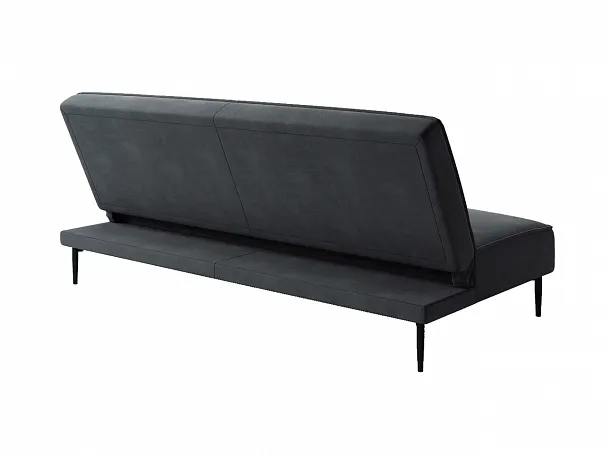 Este диван-кровать трехместный, прямой, без подлокотников, бархат серый 27 - Вид 7