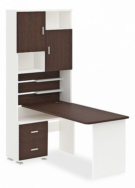 Стол компьютерный Домино СР-720/160 Белый/Венге левый - Вид 1