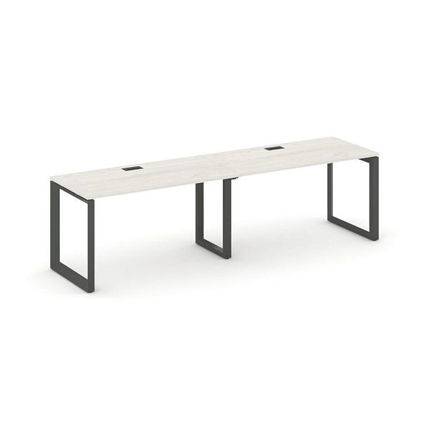 Style Project Next Рабочая станция односторонняя SN-59O.ORS-011 Дуб Наварра/Металл Антрацит/Черный Заглушка 1960*700*750 - Вид 1