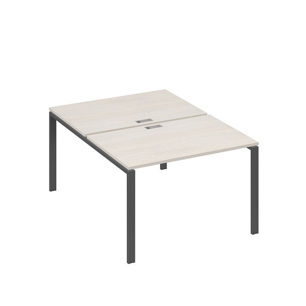 Станция рабочая 2х120 на металлокаркасе UNO A4 А4 Б1 176 БП дуб / металлокаркас антрацит - Вид 1