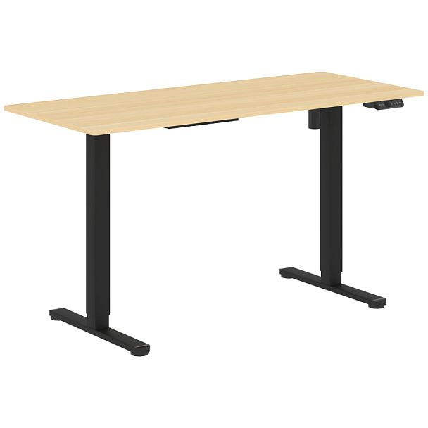 Стол письменный AT-003.1 Дуб Светлый/Черный 1400х600х720-1180 XTEN-UP - Вид 1