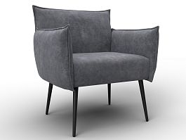 Кресло Лига-083 Велюр серый - Фото предпросмотра