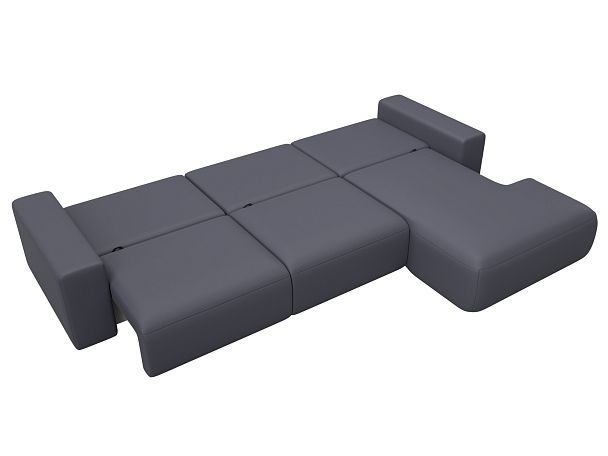 Диван угловой Лига-036 НПБ Классик Лонг правый угол Экокожа серый - Вид 10