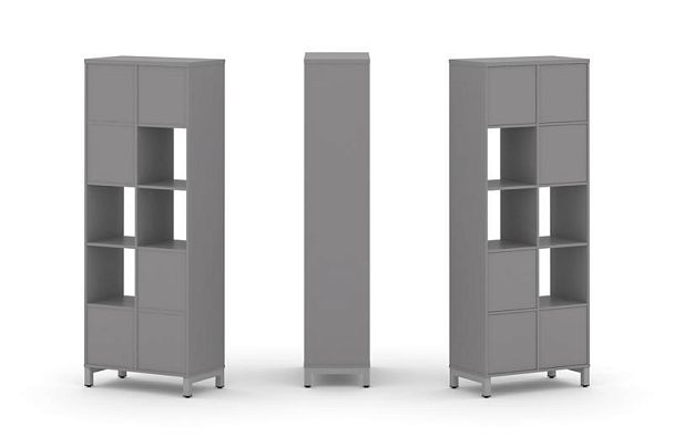 Стайл Проджект Набор стеллажа одностороннего, 5 ярусов SN.NS-521 Серый Пепел/Металл Серый 754*400*19 - Вид 1