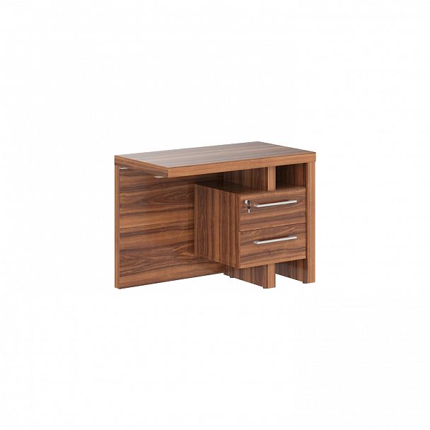 Стол руководителя с тумбой приставной "Zenn" ZCT 1619H(L/R) орех даллас - Вид 3