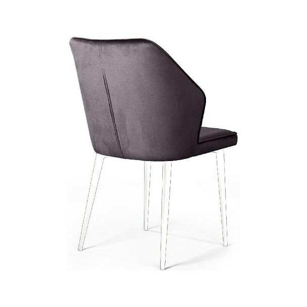 Стул Berg, бархат  светло-серый 26 / белый конус - Вид 4