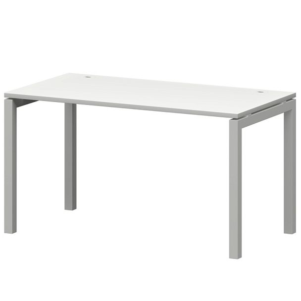 Стол на металлокаркасе СМС25-П-10К.73.Пр50 Белый/Белый 1000x730x750 Смарт - Вид 1