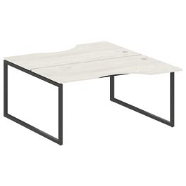 Metal System Quattro Р. ст. криволинейная на О-образном м/к 40БО.РАС-СА-2.1 Дуб наварра/Антрацит металл 1600*1835*750 - Фото предпросмотра