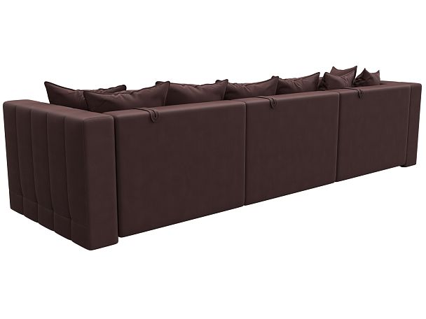 Диван прямой Лига-052 НПБ Лонг Замша бордовый - Вид 5