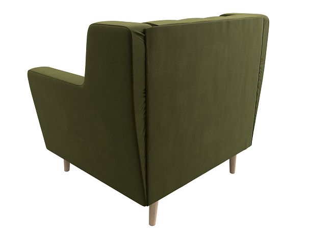 Кресло Брайтон Люкс (полностью микровельвет зеленый) - Вид 6