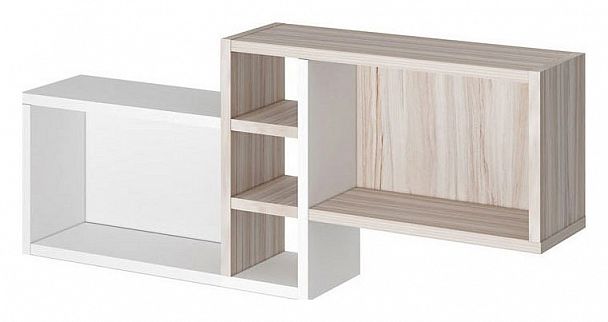 Полка книжная Домино ПК-20 Карамель/Белый - Вид 1