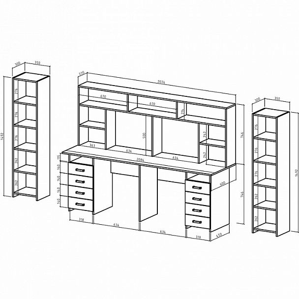 Рабочее место Лайт-15 СН - Вид 2