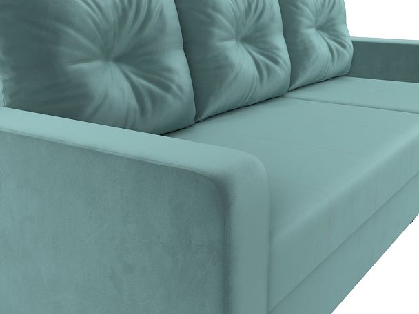 Диван угловой Ливерпуль Лайт правый угол Велюр бирюзовый - Вид 4