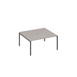 Стол 160 с опорами DUE для переговоров A4 А4 Б2 136 БП мокко премиум / металлокаркас антрацит - Фото предпросмотра