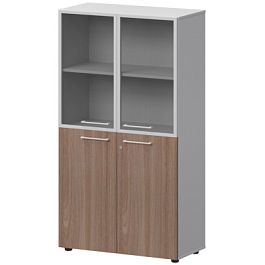 Шкаф высокий комб. СМШ48.28F.28RS(Б) Темный шимо/Белый 792x362x1595 Кортез - Фото предпросмотра