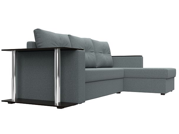 Диван угловой Атланта Лайт правый угол Рогожка серый - Вид 3
